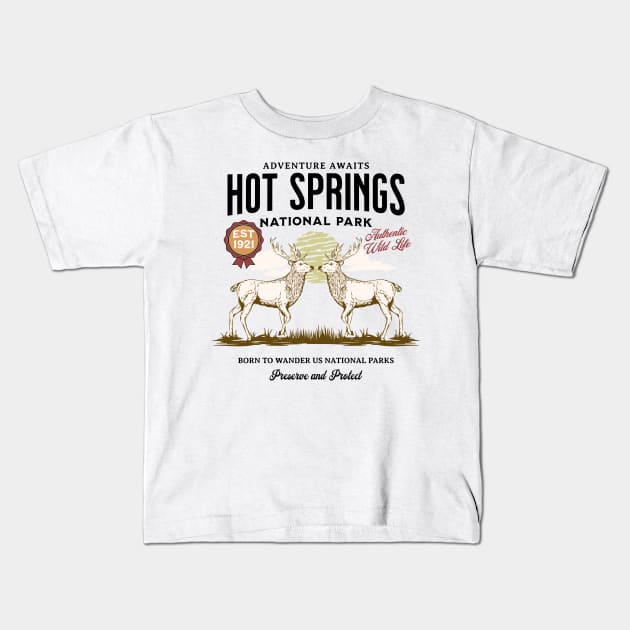 Hot Springs National Park Kids T-Shirt by Alien Bee Outdoors